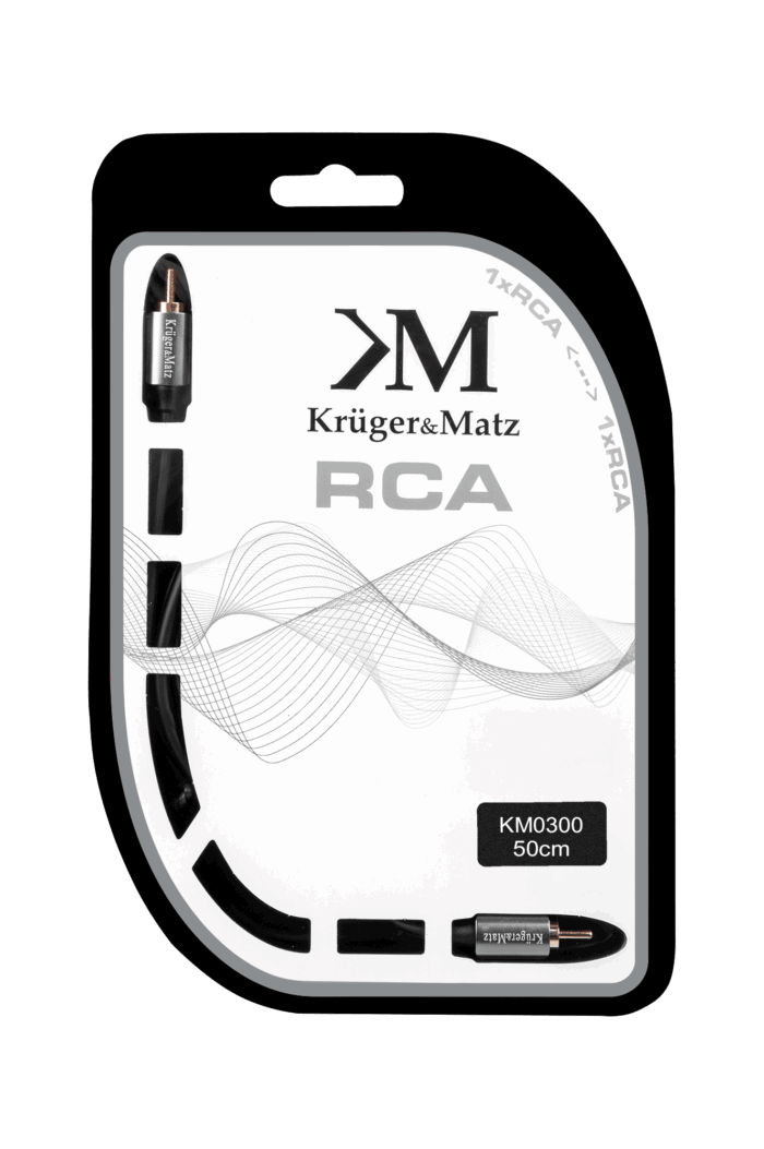 Кабель 1RCA-1RCA Krüger&matz KM0300 0.5 м - Зображення 2