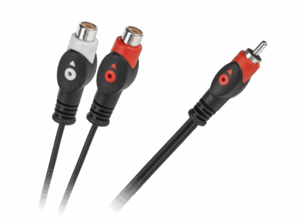 Кабель 1RCA KPO3426-5 штекер-2RCA розетка 5 м крапля