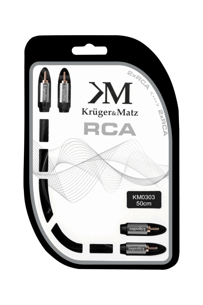Кабель 2RCA-2RCA Krüger&matz KM0303 0.5 м - Зображення 2