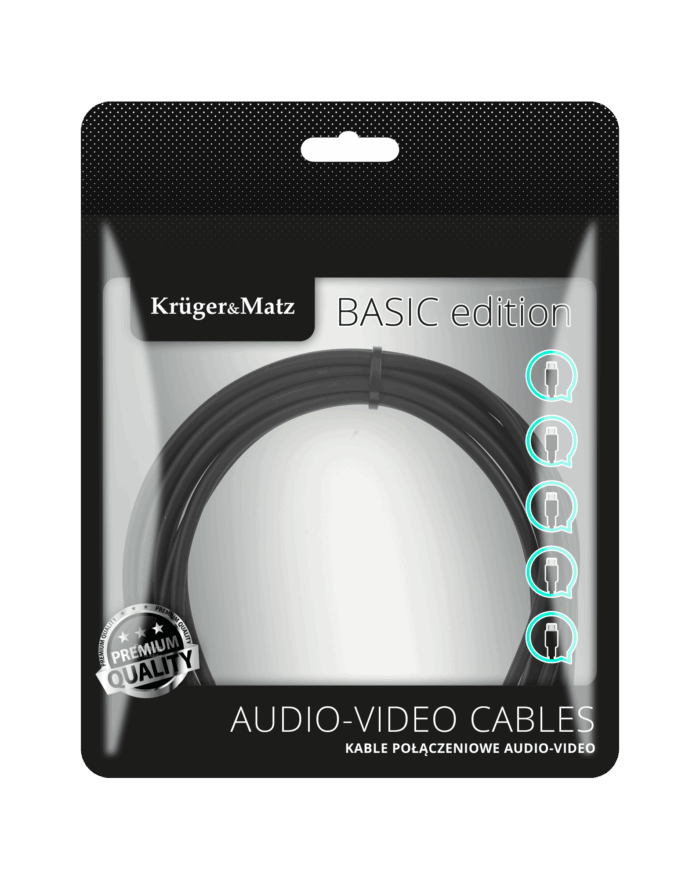 Кабель 2RCA-2RCA Krüger&matz KM1209 1.8 м Basic - Зображення 2