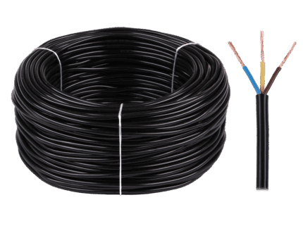 Електричний кабель OMY 3x1 Elektrokabel KAB0823 300/300V чорного кольору