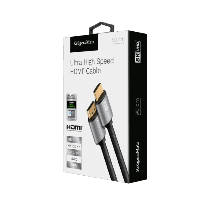 Кабель HDMI-HDMI Krüger&matz KM1264 2.1 8K 0.9 м - Зображення 3