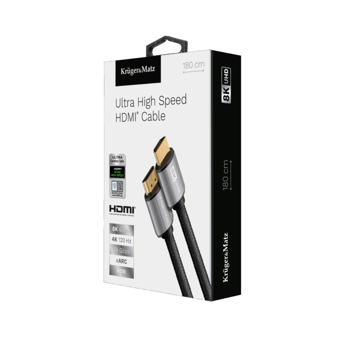 Кабель HDMI-HDMI Krüger&matz KM1265 2.1 8K 1,8 м - Зображення 3