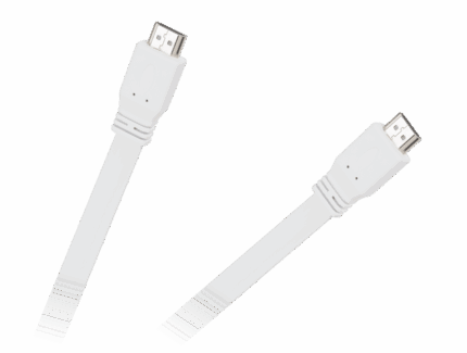 Плоский кабель HDMI-HDMI Cabletech KPO3725-1.8 білий 2.0V 1.8M