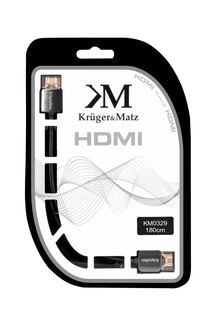 HDMI - Krüger&matz KM0329 HDMI кабель штекер-штекер (A-A) 1.8 м 4K - Зображення 3