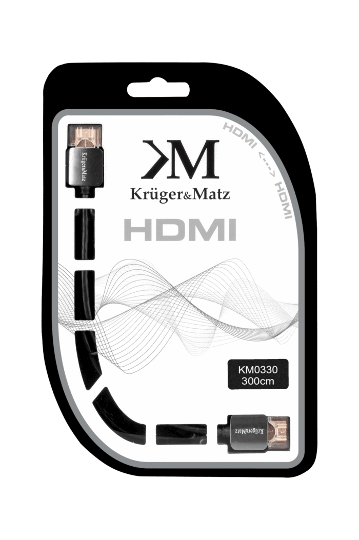 HDMI - Krüger&matz KM0330 HDMI кабель штекер-штекер (A-A) 3.0 м 4K - Зображення 3