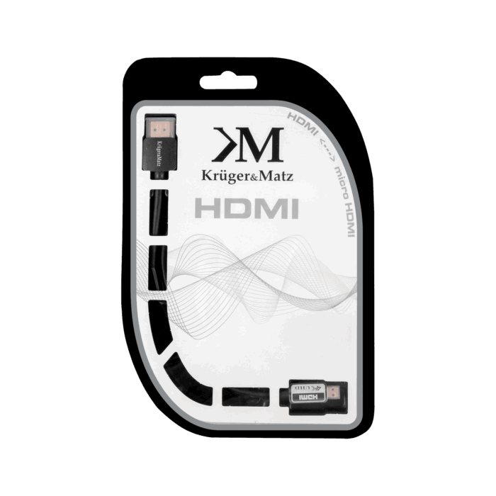 HDMI - Krüger&matz KM0328 micro HDMI кабель штекер-штекер (A-D) 3.0 м - Зображення 3
