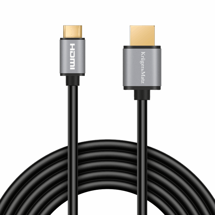 HDMI - Krüger&matz KM1237 міні-HDMI кабель 1.8 м Basic - Зображення 2