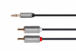Кабель джек 3.5 стерео штекер - Krüger&matz KM1218 2RCA 1 м Basic