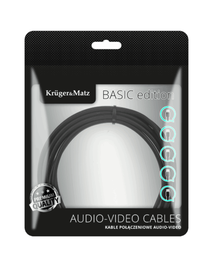 5 стерео штекер - Krüger&matz KM1216 2RCA 3 м Basic