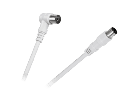 ТВ-ВІДЕО Cabletech KPO2740F-2.5 кабель кутовий - прямий білий 2