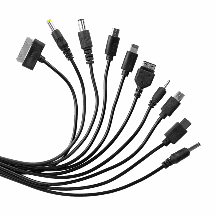 Універсальний USB-кабель KPO3926 для зарядки через GSM (10 типів) - Зображення 2