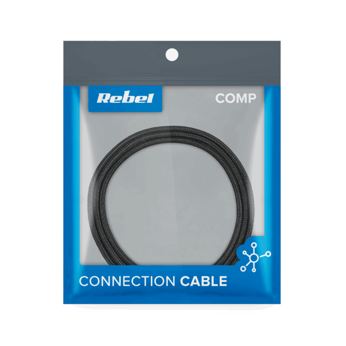 Кабель USB - Lightning Rebel RB-6002-100-B 100 см чорний - Зображення 2