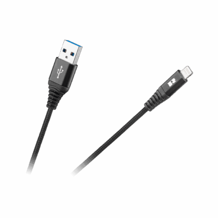 Кабель USB - Lightning Rebel RB-6002-100-B 100 см чорний