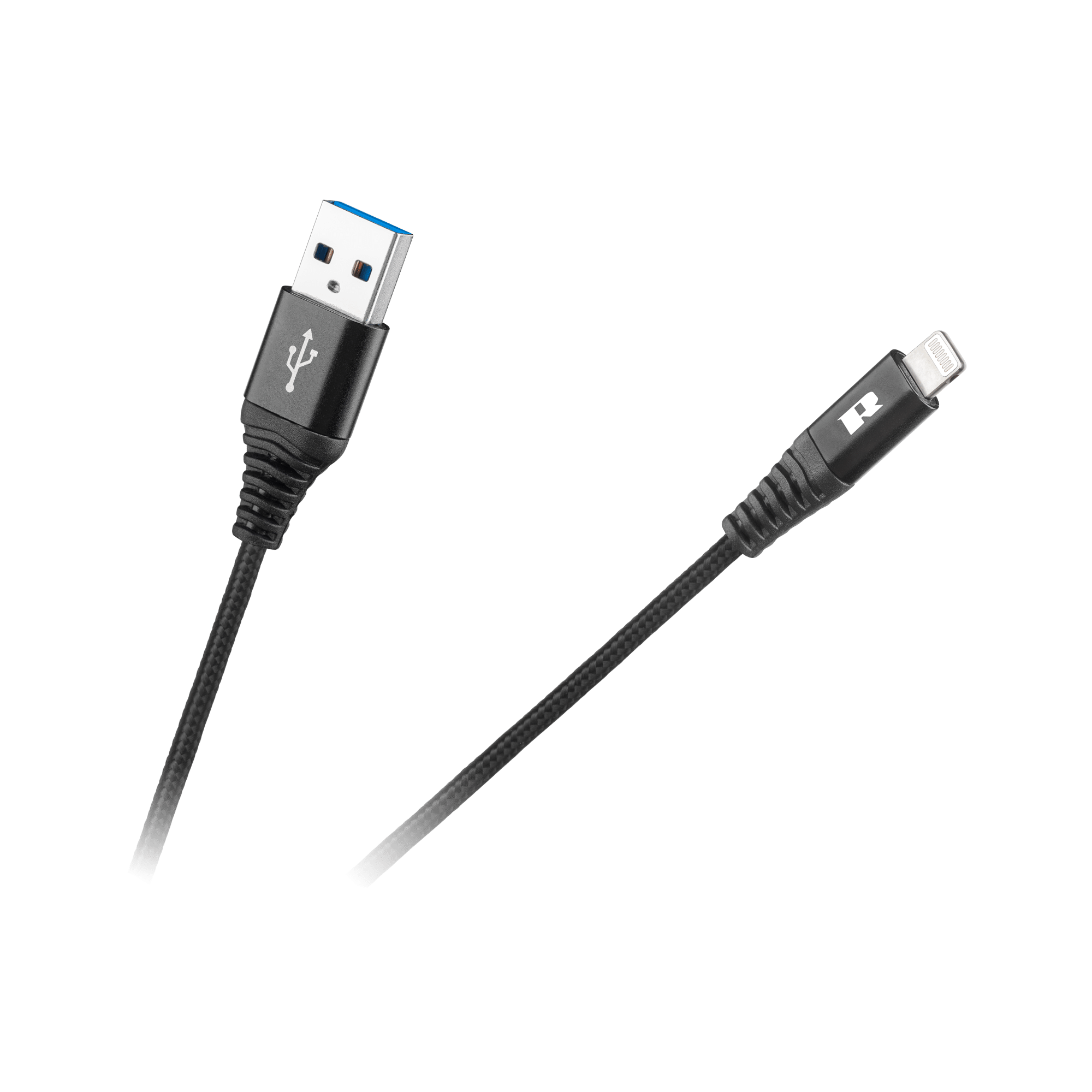 Кабель USB - Lightning REBEL 100 см чорний Кабель USB - Lightning Rebel RB-6002-100-B 100 см чорний