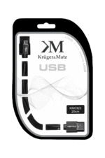 Кабель USB - Krüger&matz KM0323 micro USB штекер-штекер 0,2 м - Зображення 3