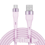 Кабель USB Krüger&matz KM1270-1P microUSB 1 м силіконовий рожевий Basic - Зображення 2