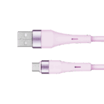 Кабель USB Krüger&matz KM1270-1P microUSB 1 м силіконовий рожевий Basic