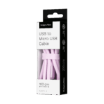 Кабель USB Krüger&matz KM1270-1P microUSB 1 м силіконовий рожевий Basic - Зображення 3