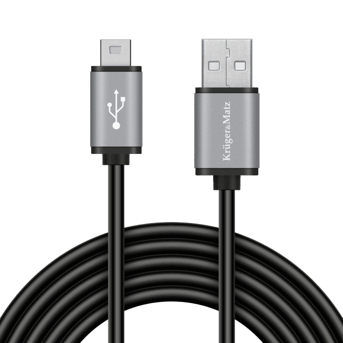 USB-кабель Krüger&matz KM1241 mini USB 1 м Basic - Зображення 2
