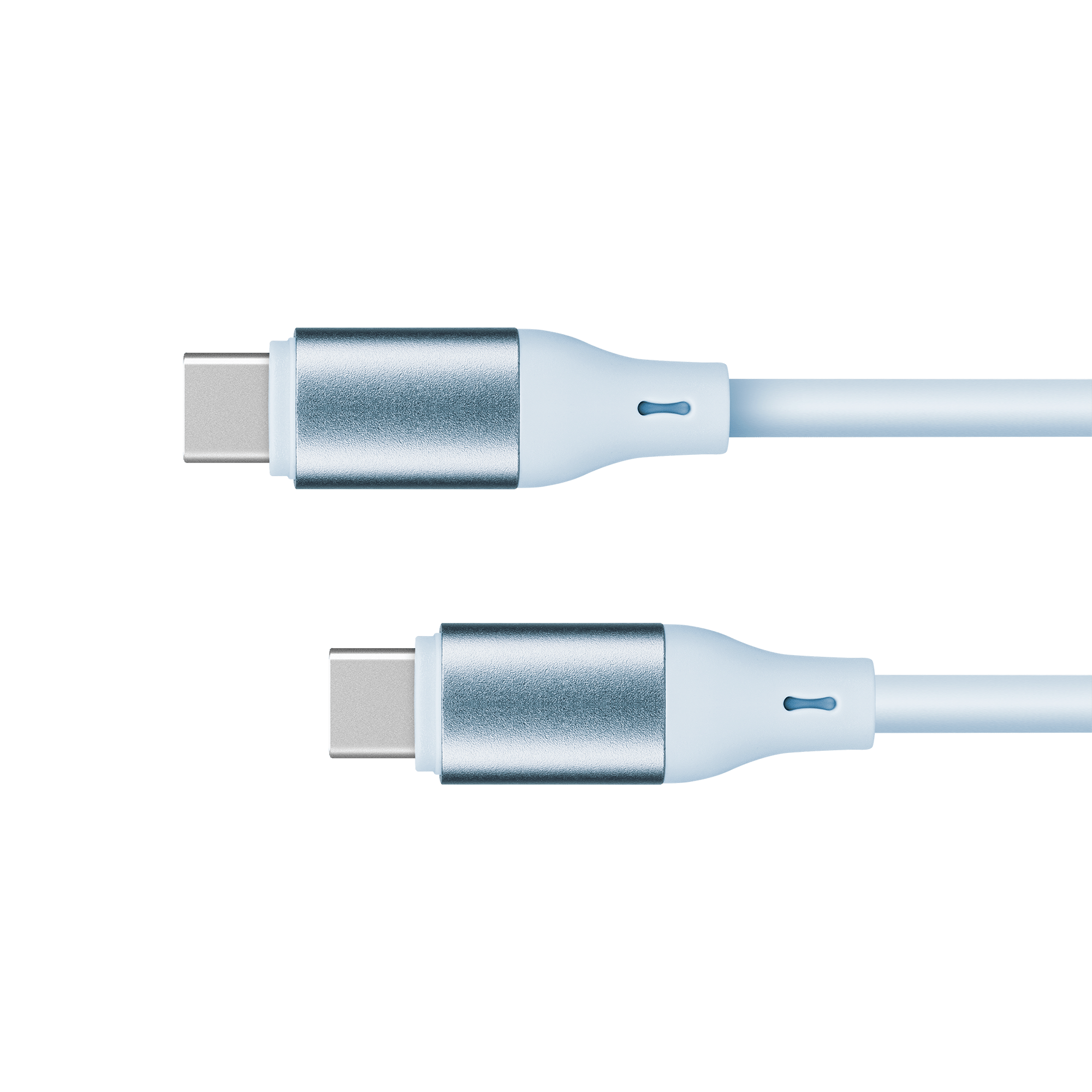 Кабель USB Type-C - USB Type-C 100 Вт 1 м Кабель USB Type-C Krüger&matz KM1269-1BL - USB Type-C 100 Вт 1 м силіконовий синій Basic