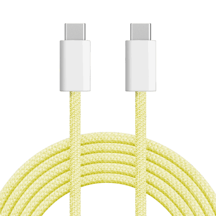 Кабель USB типу C - Krüger&matz KM1271-1Y USB типу C 60 Вт 1 м жовтий Basic - Зображення 2