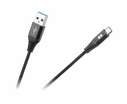 Кабель USB - USB Type-C Rebel RB-6001-200-B 200 см чорний