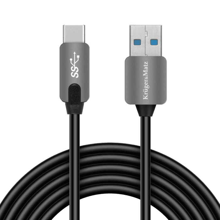 Кабель USB 3.0 - Krüger&matz KM0347 Type-C 5 Gbps 0.5 м - Зображення 2