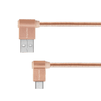 USB-кабель Krüger&matz KM0361 - кутовий штекер типу C 1 м 3A