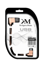 USB-кабель Krüger&matz KM0361 - кутовий штекер типу C 1 м 3A - Зображення 3