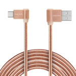 USB-кабель Krüger&matz KM0361 - кутовий штекер типу C 1 м 3A - Зображення 2