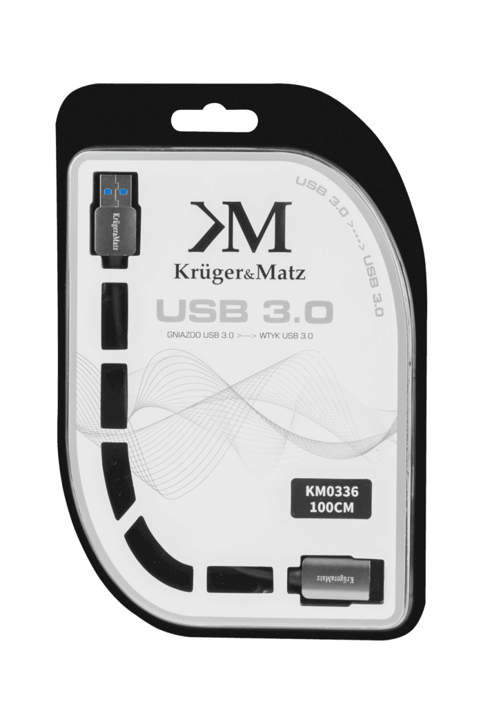 Кабель USB 3.0 штекер-розетка Krüger&matz KM0336 1 м - Зображення 3