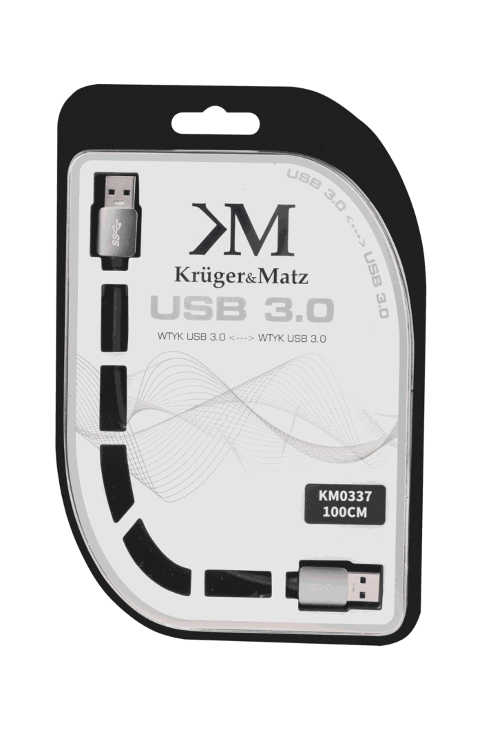 Кабель USB 3.0 штекер-штекер Krüger&matz KM0337 1 м - Зображення 3