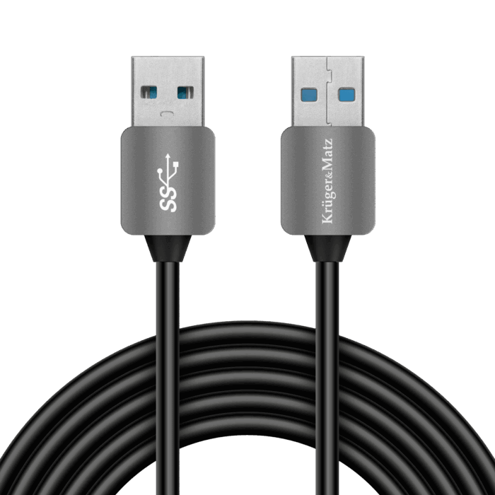 Кабель USB 3.0 штекер-штекер Krüger&matz KM0337 1 м - Зображення 2