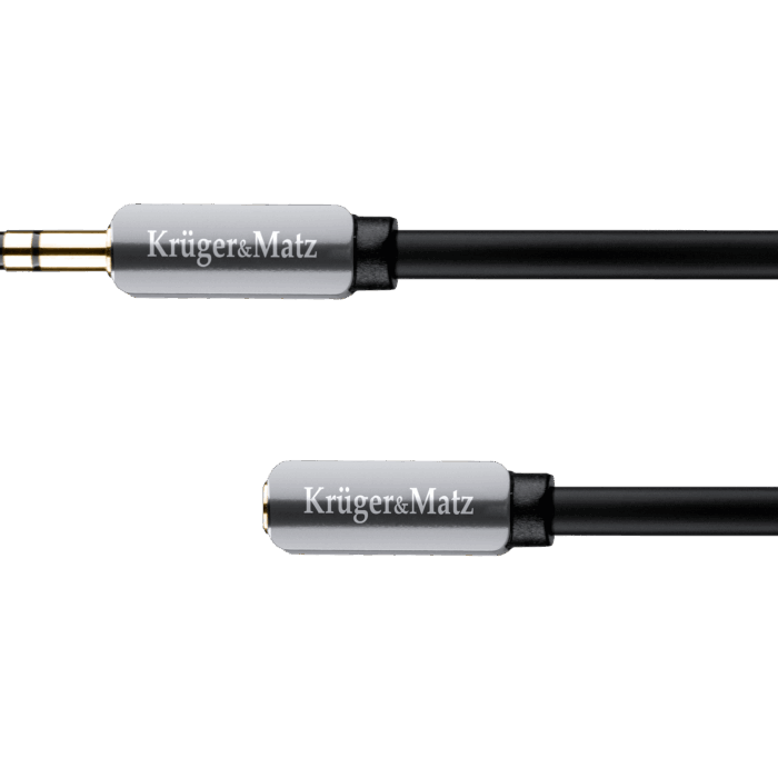 Штекерний кабель - Krüger&matz KM0315 прямий джек 3.5 стерео 1.0 м - Зображення 2