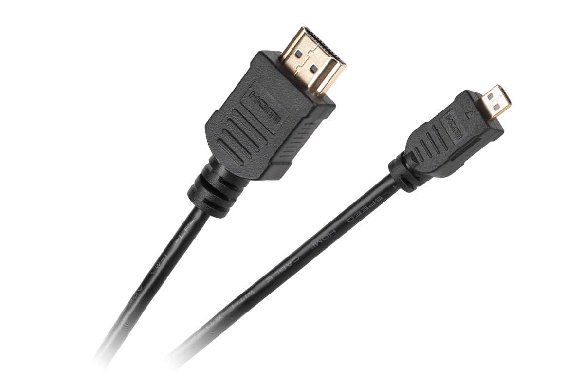Кабель HDMI типу A з штекером - HDMI типу D з мікроштекером Кабель HDMI типу A з штекером - KPO3877-1.8 HDMI типу D з мікроштекером