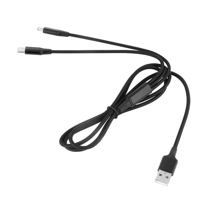 Кабель USB A - Cabletech KPO3944 USB C/Lightning (2 в 1) 1 м - Зображення 2
