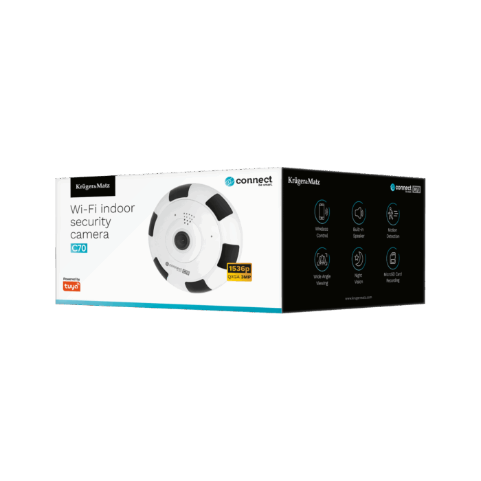 Внутрішня Wi-Fi Krüger&matz KM2211 камера Connect C70 Tuya FishEye - Зображення 8