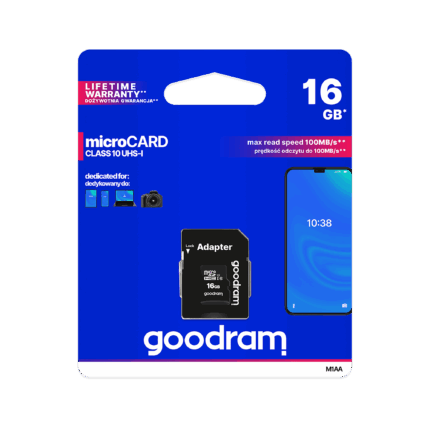 Карта пам'яті Goodram TGD-M1AA0160R12 microSD 16 ГБ UHS-I з адаптером