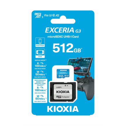Карта пам'яті Kioxia KIO-LMEX3L512GG2 microSD 512 ГБ UHS-I U1 з адаптером