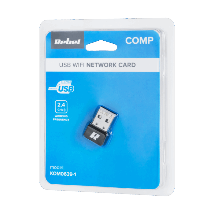 Мережева карта Wi-Fi Rebel KOM0639-1 802.11 b/g/n USB-адаптер - Зображення 3
