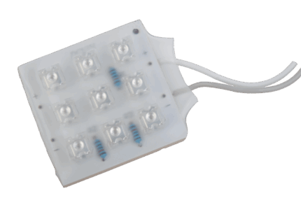 Кластер діодів 9FLUX Vipow LED0106 у пластиковій кришці (червоний)