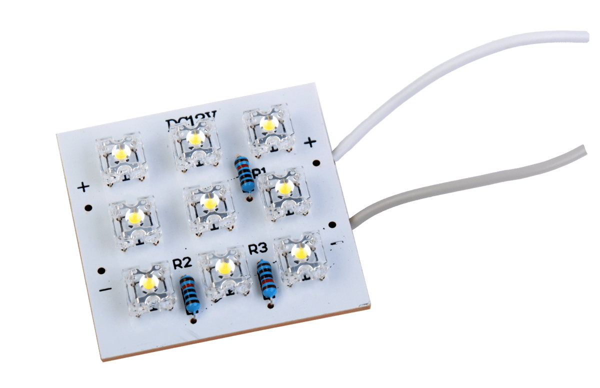 9FLUX діодний кластер зеленого кольору (друкована плата 40x40 мм) 9FLUX Vipow LED0103 діодний кластер зеленого кольору (друкована плата 40x40 мм)
