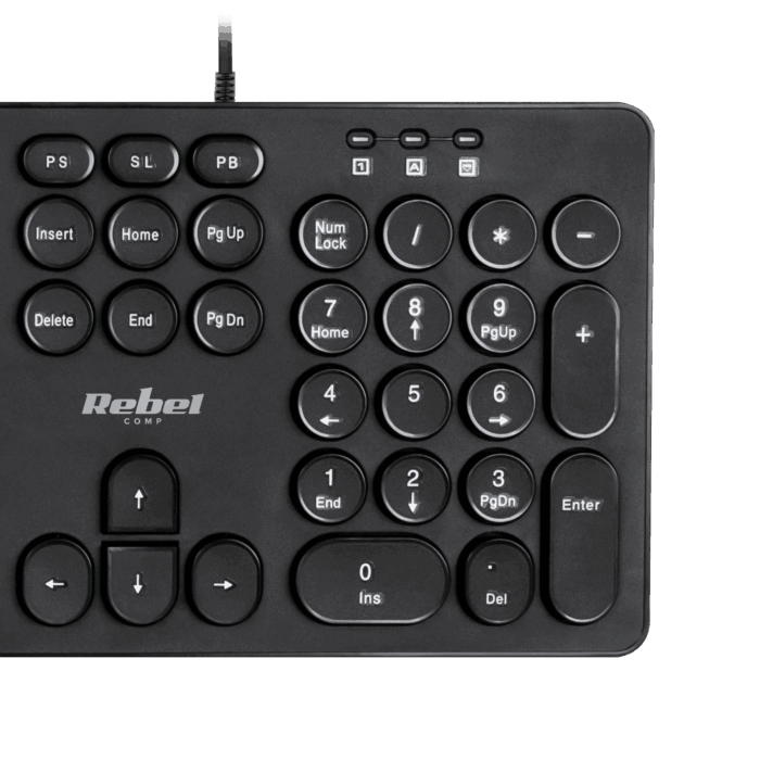 Дротова клавіатура WDK100 Rebel KOM1029 - Зображення 4