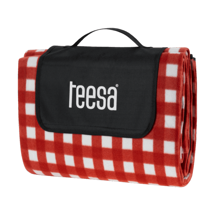 Ковдра для пікніка Teesa TSA8904-1 з утепленим покриттям 200x300 см - червона картата - Зображення 2