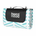 Утеплений килимок для пікніка з довгим ремінцем 200x300 см Teesa TSA8904-2 - синій колосок - Зображення 2