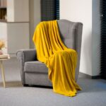 Флісова ковдра Teesa TSA8901-3 150x200 см - жовта - Зображення 4