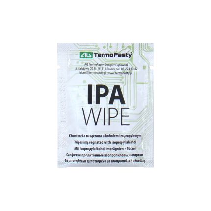 Зв'яжіться з нами для серветок IPA Wipes AG AGT-181 Ag termopasty CHE1653