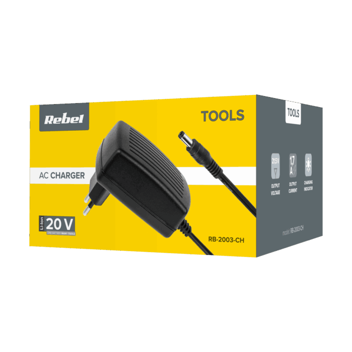 Зарядний пристрій Rebel RB-2003-CH Tools 20V 2A/4A - Зображення 3
