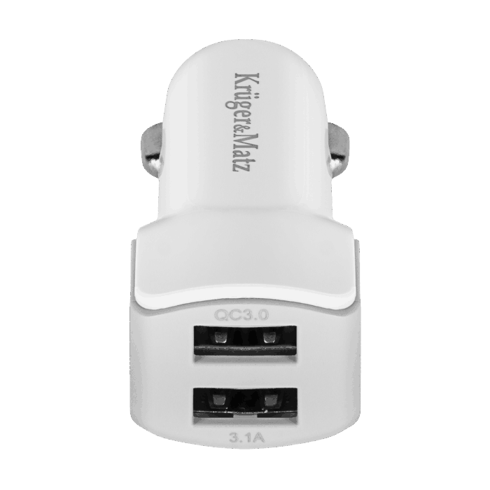 Автомобільний зарядний пристрій Kruger&Matz 2xUSB KM0018 3000 mA з функцією швидкої зарядки Quick Charge 3.0 - Зображення 3